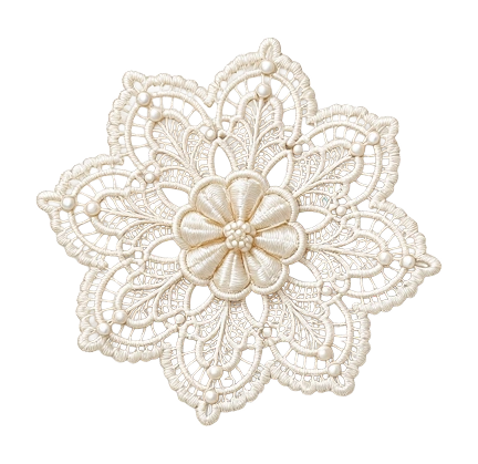 Lace flower illustration used in The Modern Invite Old Money digital wedding invitation