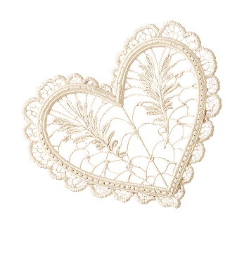 Lace heart illustration used in The Modern Invite Old Money digital wedding invitation